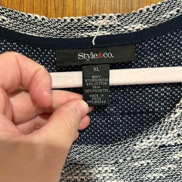 𝅺style & Co Layered Look Tunic Blue Size X-Large - Picture 2 of 10